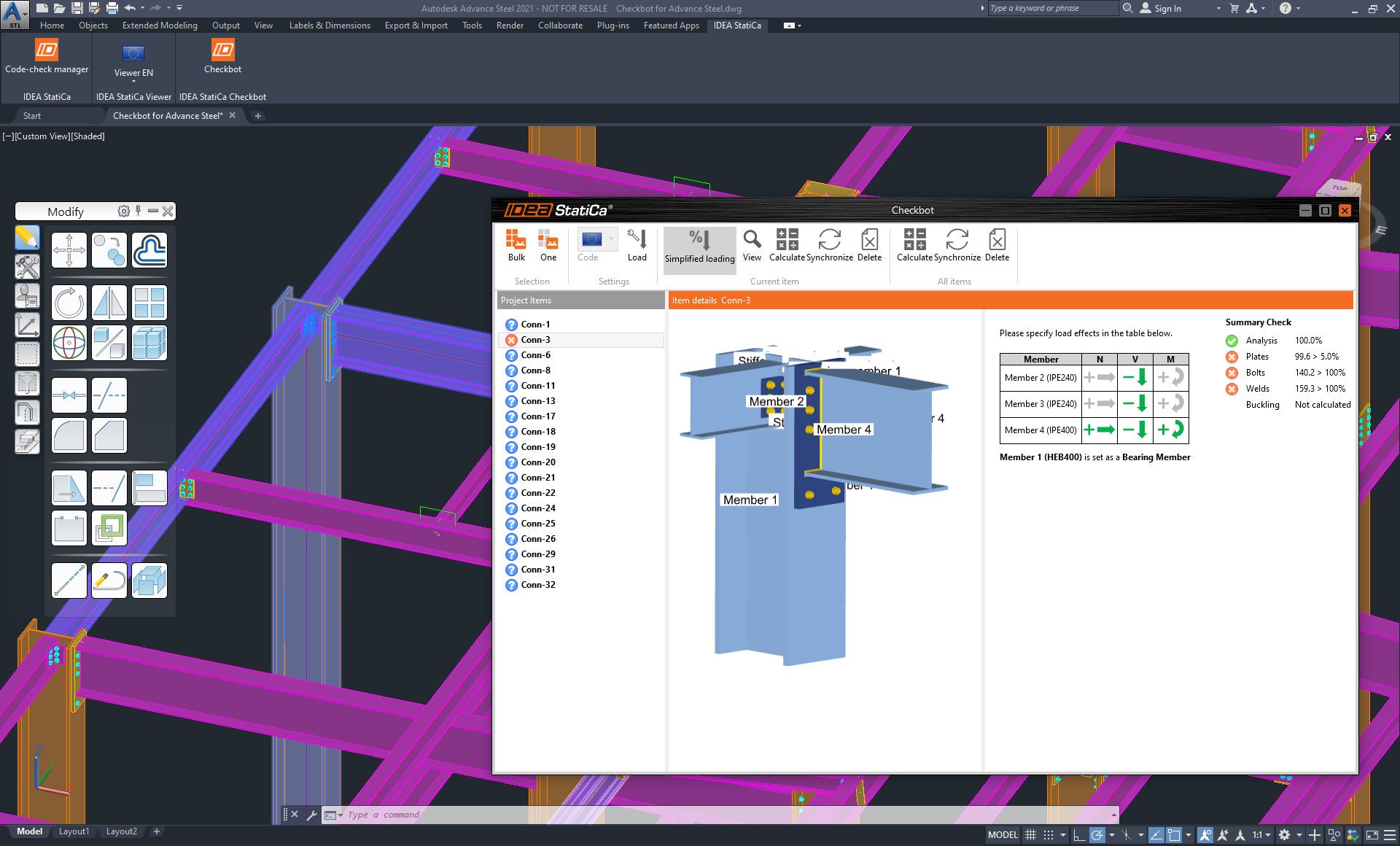 Checkbot for Autodesk Advance Steel